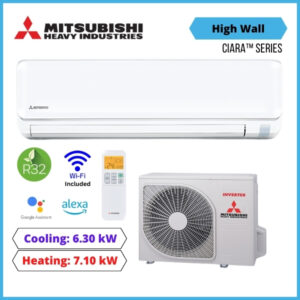 Mitsubishi Heavy Industries 6.3kW Ciara™ Series DXK21ZTLA-WF DXC21ZTLA-W Heat Pump Air Conditioner - NZDEPOT