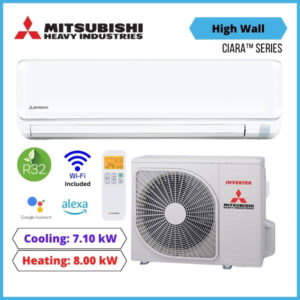 Mitsubishi Heavy Industries 7.1kW Ciara™ Series DXK24ZTLA-WF DXC24ZTLA-W Heat Pump Air Conditioner - NZDEPOT
