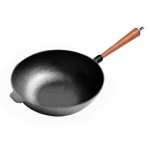 Buy SOGA 31cm Commercial Cast Iron Wok Round Bottom FryPan Home Cooking Skillet Online - Home & Living/Kitchen & Dining/Cookware/Frying Pans - 1 - NZ Depot Free Shipping