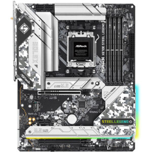 ASRock X670E Steel Legend ATX Motherboard For AMD Ryzen 7000 Series Socket AM5 - AMD X670E Chipset - PCIe 5.0 - 4x M.2 - 2x Internal USB 2.0 Header - 2x Internal USB