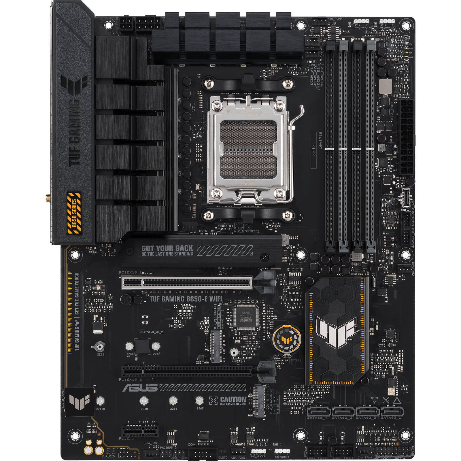 Asus Tuf Gaming B E Wifi Atx Motherboard For Amd Ryzen Series Cpus Socket Am Amd