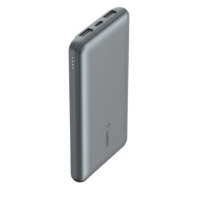 Belkin BoostCharge 10K Power Bank with  two 12W USB-A ports and one 15W USB-C port - Space Grey > Power & Lighting > Power Banks >  - NZ DEPOT