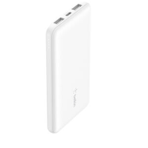 Belkin BoostCharge 10K Power Bank with two 12W USB-A ports and one 15W USB-C port - White > Power & Lighting > Power Banks >  - NZ DEPOT