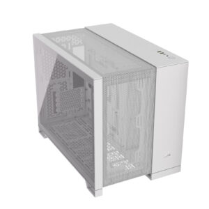 Corsair 2500D Airflow White MATX  Gaming Case Tempered Glass CPU Cooler Support Upto 180mm GPU Support Upto 400mm 360mm Radiator Supported 4x PCI (4 vertical with ac