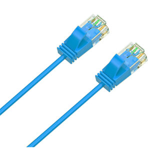 Cruxtec 0.3m Ultra Slim Cat6A Ethernet Cable - Blue Color > PC Peripherals > Cables > Network & Telephone Cables - NZ DEPOT