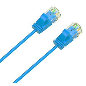 Cruxtec 1m Ultra Slim Cat6A Ethernet Cable - Blue Color > PC Peripherals > Cables > Network & Telephone Cables - NZ DEPOT