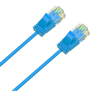 Cruxtec 2m Ultra Slim Cat6A Ethernet Cable - Blue Color > PC Peripherals > Cables > Network & Telephone Cables - NZ DEPOT