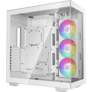 DEEPCOOL CH780 WHITE ATX mid Tower Gaming Case  CPU Cooler Support Upto 132mm GPU Support Upto 480mm 1 X 420mm ARGB Fan installed PCIe 4.0 riser cable with GPU Mount