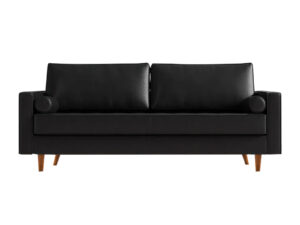 Ds Gyllene 3 Seater Black Faux Leather Pr8919 Sofas Sectionals Sofa Beds Nz Depot - Nz Depot