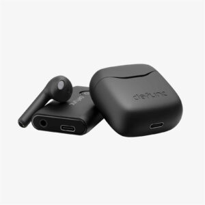 Defunc TRUE  TRAVEL Kit  ( Black ) Wireless Bluetooth Transmitter / Receiver  Bundle with True Wirelss Earbud - Compatible with phones & pads of iOS/Android & all Bl