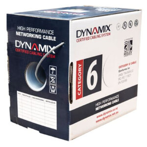 Dynamix 305m Cat6 Grey  UTP SOLID Cable Roll 250MHz 24AWGx4P. External O.D. 4.9mm PVC CMULRatedJacket. Cable Roll in a REELEX II Pull Box. > PC Peripherals > C