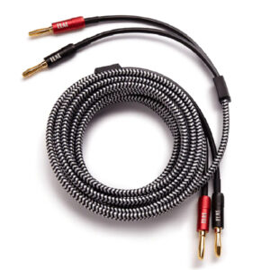 ELAC Sensible Speaker Cables (Pair) 4.5M length - Male-to-male banana plugs - 14 gauge - Premium materials & durable braided jacket > PC Peripherals > Cables &