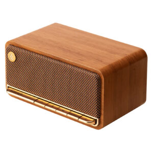 Edifier MP230 20W Portable Tabletop Bluetooth Stereo Speaker - Brown - Premium wooden finish - Bluetooth   3.5mm   SD card   USB-C inputs - Up to 10hrs playback >