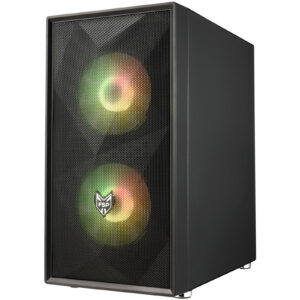 FSP CST130A Black mATX Mini Tower Case 3x 120mm Fixed RGB Fan Pre-installed CPU Cooler Support Upto 165mm GPU Support Upto 300mm 4x PCI Slot 240mm Radiator Supported