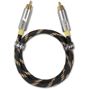 FiiO LR-RCA5L 150cm RCA Coaxial Digital Audio Cable - All-aluminium alloy construction - Gold-plated plugs - Graphene shielding -Premium braided finish > PC Perip