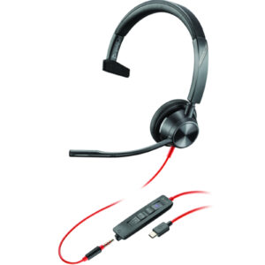 HP Poly Blackwire 3315 USB-C/A/3.5mm Wired On-Ear Headset Mono - Teams Certified > PC Peripherals > Headsets > Business Headsets - NZ DEPOT
