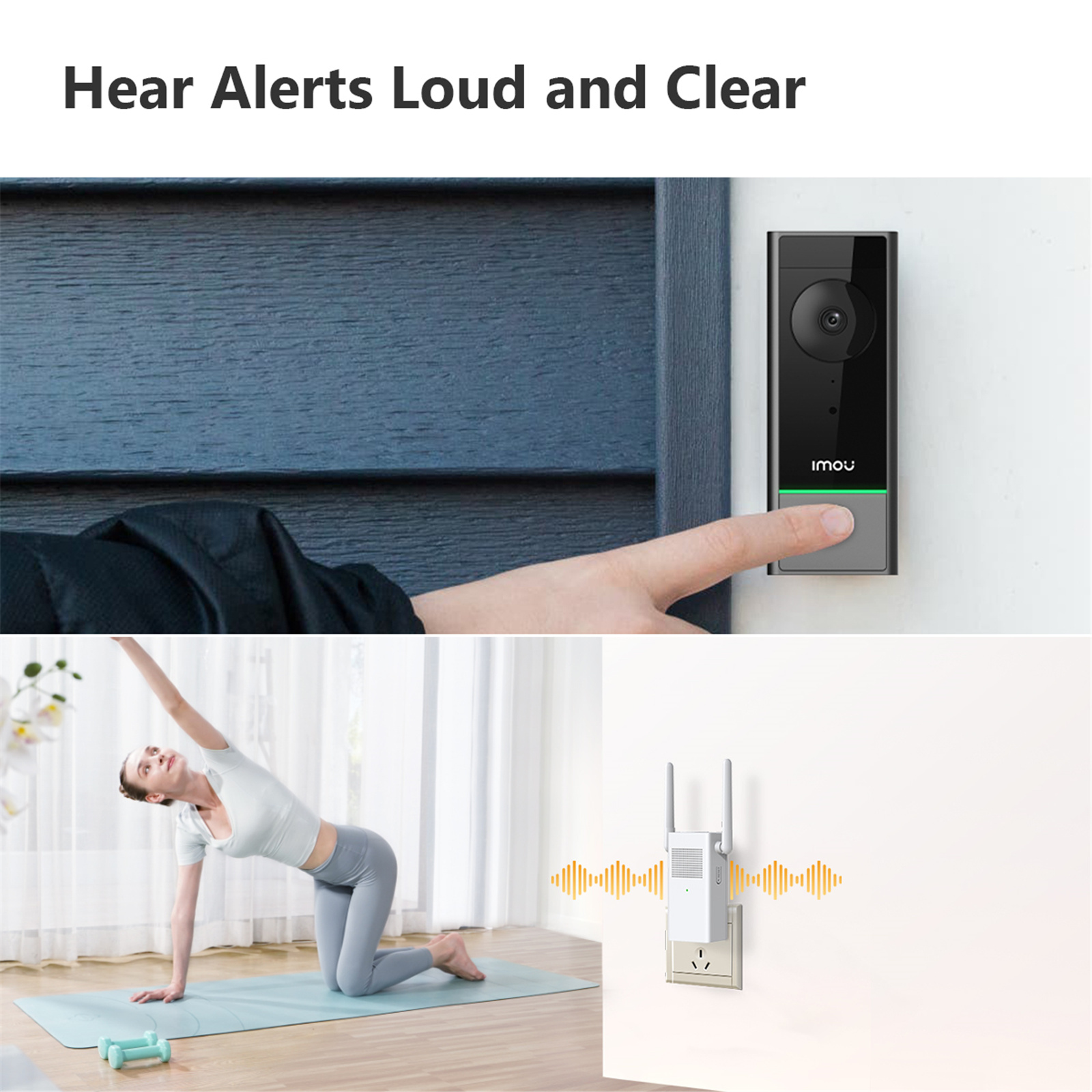 IMOU DB60 Kit 5MP/2K+ WireFree Smart Video Doorbell with Chime > Smart