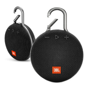 JBL Clip3 Rugged Bluetooth Speakers - Bundle of Two Ultra-rugged Ultra-durable IPX7 waterproof - Built-in speakerphone - Clip-on carabiner - 3.5mm input - up to 10hr