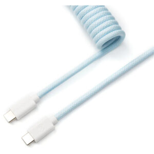 Keychron Coiled USB-C Straight Aviator Cable - Light Blue > PC Peripherals > Keyboards > Keyboard Accessories - NZ DEPOT