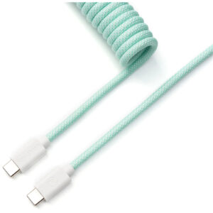 Keychron Coiled USB-C Straight Aviator Cable - Mint > PC Peripherals > Keyboards > Keyboard Accessories - NZ DEPOT