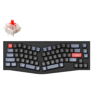 Keychron Q8 C1 ANSI 65% Alice Layout 68 Key Black Full Assembled - Red Switch RGB Hot-Swap GateronG pro Mechanical Wired Normal Profile QMK Custom Keyboard > PC P