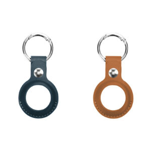 Laser AO-AT2P6-422 PU Leather Key Ring for Apple AirTag - 2 Pack  F > Phones & Accessories > Other Mobile Phone Accessories > Bluetooth Trackers - NZ DEPOT