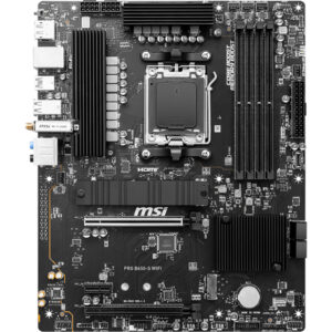 MSI PRO B650-S WIFI ATX Motherboard For AMD Ryzen 7000/8000 Series CPUs Socket AM5. B650 4XDDR5 Dimm 2XM.2 Back I/O: 8XUSB DP HDMI Lan Wifi AX BT HD Audio Internal I