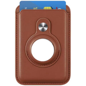 MagSafe Card Wallet with Built-in AirTag Pocket - Brown fit 2-3 cards Compatible for iPhone 15/14/13/12 Series > Phones & Accessories > Other Mobile Phone Acce