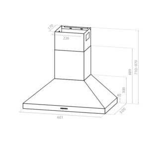 Midea 60cm Canopy Rangehood E60MEW2A09 - Rangehoods - E60MEW2A09-2 - NZ DEPOT