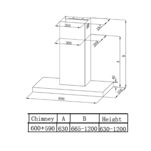 Midea 90cm T-Shape Rangehood 90M21 - Rangehoods - 90M21-2 - NZ DEPOT