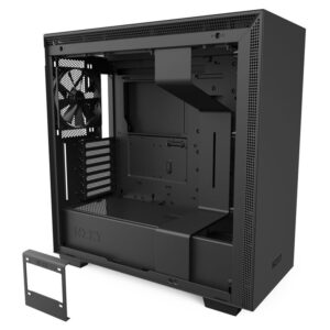 NZXT H710 Premium Matte Black Edition ATX MidTower Gaming Case Tempered Glass CPU Cooler Supports Upto 185mm Video Card Supports Upto 413mm 280mm Rad Supported 7X PC