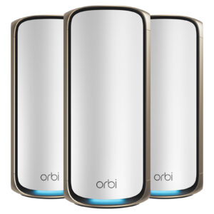 Netgear Orbi RBE973 BE27000 Quad-Band WiFi 7 Whole Home Mesh System - 3 Pack > Networking > Routers > HyperFibre Routers - NZ DEPOT