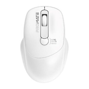 Promate EZGrip Ambidextrous Ergonomic Wireless Mouse. 800/1200/1600Dpi Easy Plug & Play Up to6Millon Keystrokes Lag-free Long Life Battery with Low Power Consumption