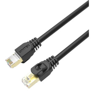 Unitek C1813EBK-10 10m CAT7 Black SSTP 26AWG Patch Lead in PVC Jacket. Supports 10 Gigabit Ethernet 600Mhz Gold-Pl > PC Peripherals > Cables > Network & Tel