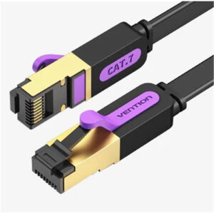 Vention ICABD  Flat Cat.7 Patch Cable 0.5M Black > PC Peripherals > Cables > Network & Telephone Cables - NZ DEPOT
