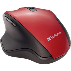 Verbatim Silent Ergonomic Wireless Blue LED Mouse - Red > PC Peripherals > Mice > Ergonomic Mice - NZ DEPOT