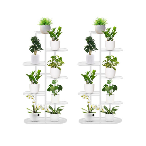 Soga 2X 7 Tier 8 Pots White Metal Plant Rack Flowerpot Storage Display Stand Holder Home Garden Decor, Home &Amp; Living, Home Decor, Indoor Pots, Planters And Plant Stands, , ,  - Nz Depot 1