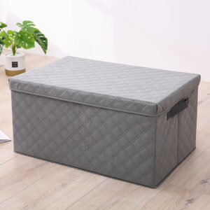 SOGA 2X Extra Large Grey Non-Woven Diamond Quilt Grid Fabric Storage/Organizer Box, Furniture, Storage & Shelving, Home Storage, , ,  - NZ DEPOT 2