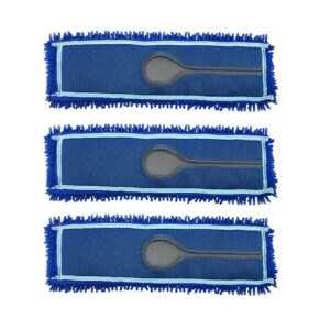 SOGA 3X 100x22 Blue Microfiber Flat Mop Floor Cleaning Pads Rotating Dust Remover NZ DEPOT - NZ DEPOT