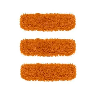 Buy SOGA 3X 50x12 Orange Microfiber Flat Mop Floor Cleaning Pads Rotating Dust Remover Online - Home & Garden / Cleaning / Mops & Buckets - 1 - NZ Depot Free Shipping