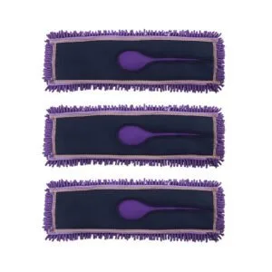 Buy SOGA 3X 90x22 Purple Microfiber Flat Mop Floor Cleaning Pads Rotating Dust Remover Online - Home & Garden / Cleaning / Mops & Buckets - 1 - NZ Depot Free Shipping