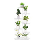 SOGA 7 Tier 8 Pots White Metal Plant Rack Flowerpot Storage Display Stand Holder Home Garden Decor, Home & Living>Home Decor>Indoor Pots, Planters and Plant Stands, , , , ,  - NZ DEPOT 1