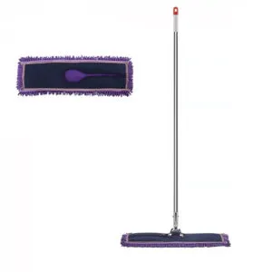 Buy SOGA 90cm Purple Microfiber Flat Mop Floor Cleaning Pads Rotating Dust Remover Online - Home & Garden / Cleaning / Mops & Buckets - 1 - NZ Depot Free Shipping