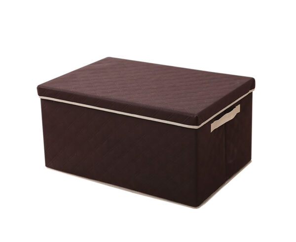 SOGA Extra Large Coffee Non-Woven Diamond Quilt Grid Fabric Storage/Organizer Box, Furniture, Storage & Shelving, Home Storage, , ,  - NZ DEPOT 1