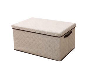 Soga Large Beige Non Woven Diamond Quilt Grid Fabric Storageorganizer Box Nz Depot - Nz Depot