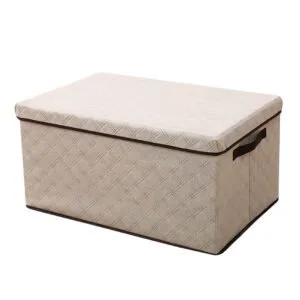 Buy SOGA Large Beige Non-Woven Diamond Quilt Grid Fabric Storage/Organizer Box Online - Furniture/Storage & Shelving/Home Storage - 1 - NZ Depot Free Shipping