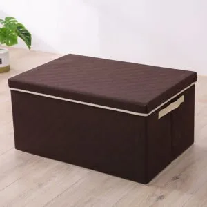 Buy SOGA Small Coffee Non-Woven Diamond Quilt Grid Fabric Storage/ Organizer Box Online - Furniture/Storage & Shelving/Home Storage - 2 - NZ Depot Free Shipping