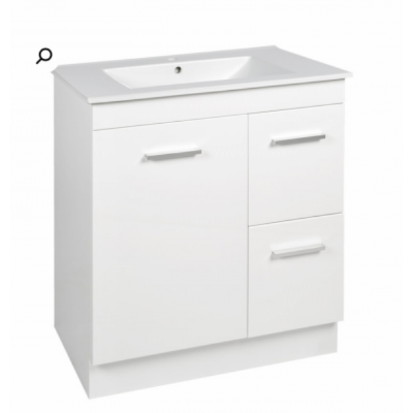 Vanity - Misty Series 700F White - 100% Water Proof, Freestanding - Square Basin - NZ DEPOT