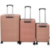 Luggage Set 3pcs front open rose gold