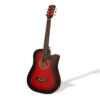 DS 38'' Acoustic Guitar Red Colour